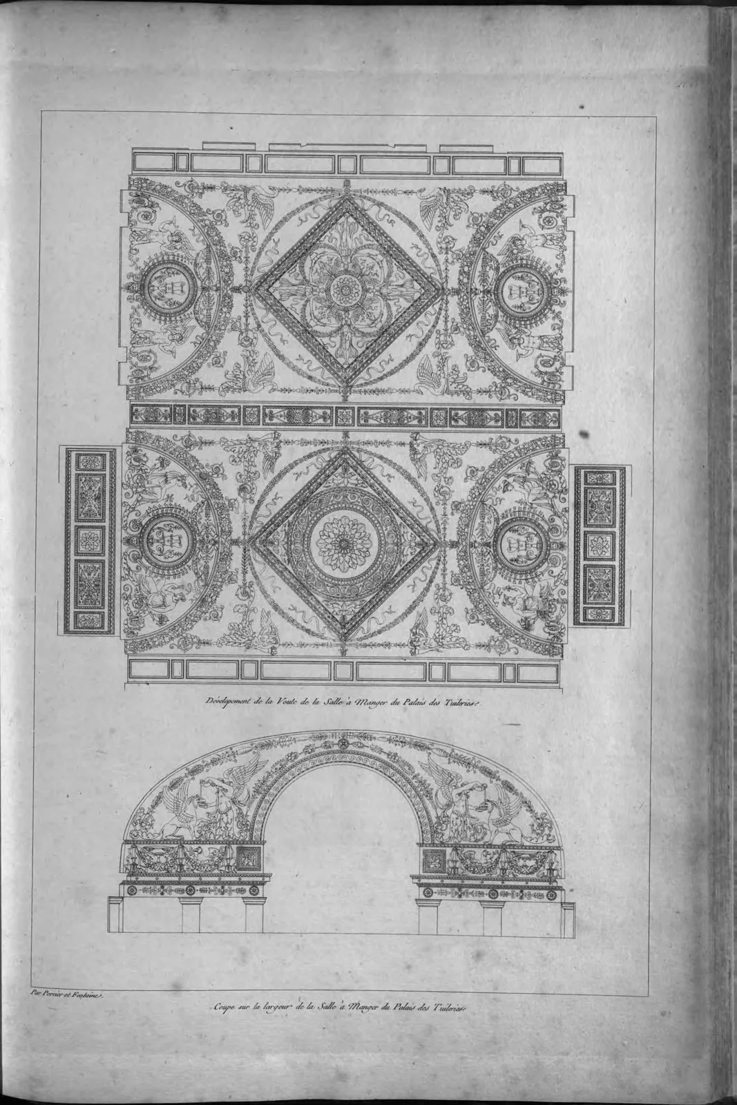 Vault of a room, Palais des Tuileries (Recueil de décorations intérieures, leaf 137)