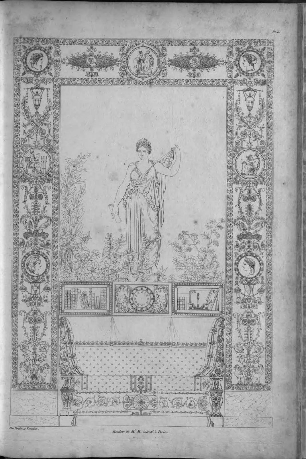Boudoir exécuté à Paris (Recueil de décorations intérieures, leaf 171)