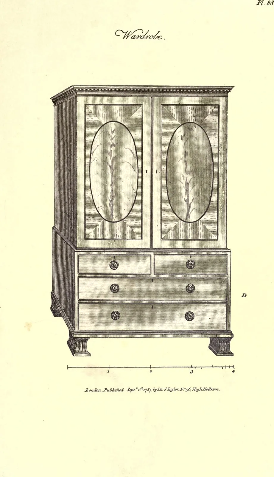 Wardrobe (The Cabinet-Maker and Upholsterer's Guide, leaf 217)