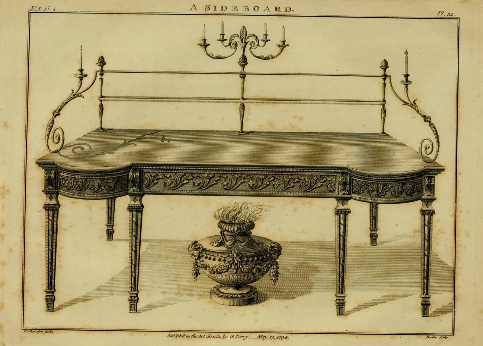 A Sideboard (The Cabinet-Maker and Upholsterer's Drawing-Book, leaf 685)