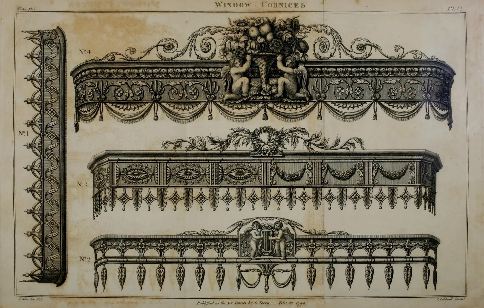 Window Cornices (The Cabinet-Maker and Upholsterer's Drawing-Book, leaf 748)
