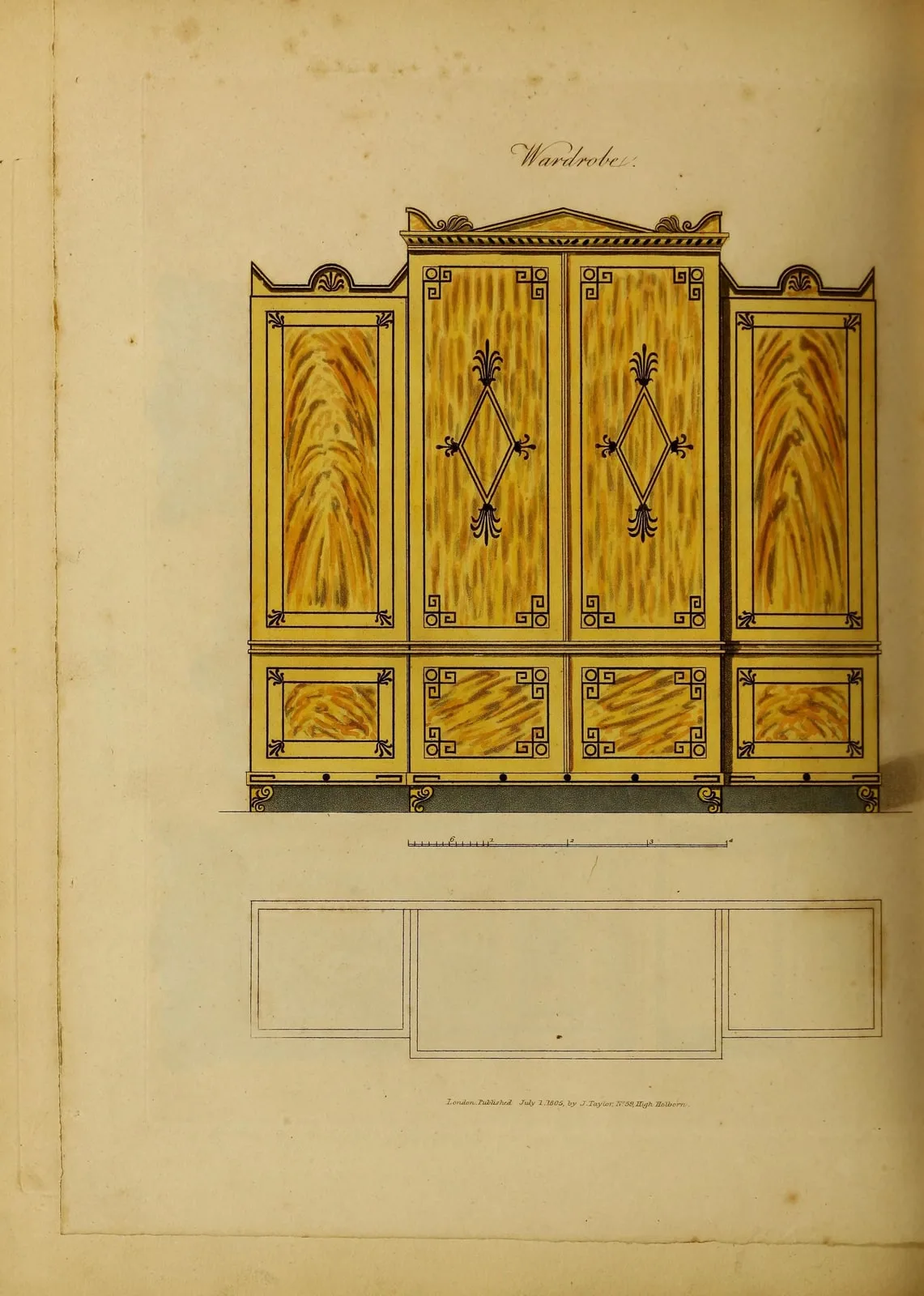 Wardrobe (A Collection of Designs for Household Furniture and Interior Decoration, leaf 310)