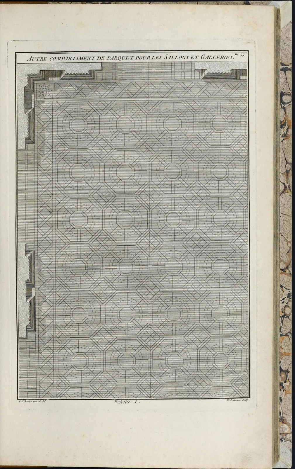 Autre compartiment de parquet pour les salons et galeries (L'Art du menuisier, seconde partie, leaf 120)