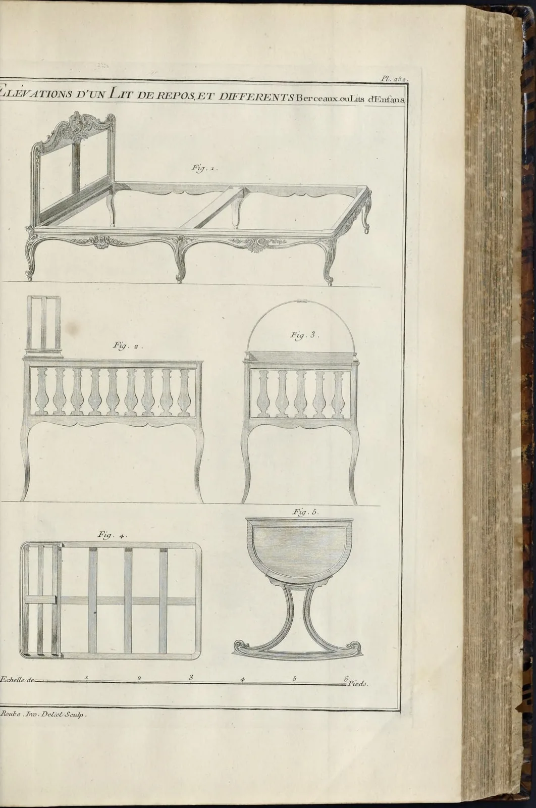 Élévations d'un lit de repos (L'Art du menuisier en meubles, leaf 480)