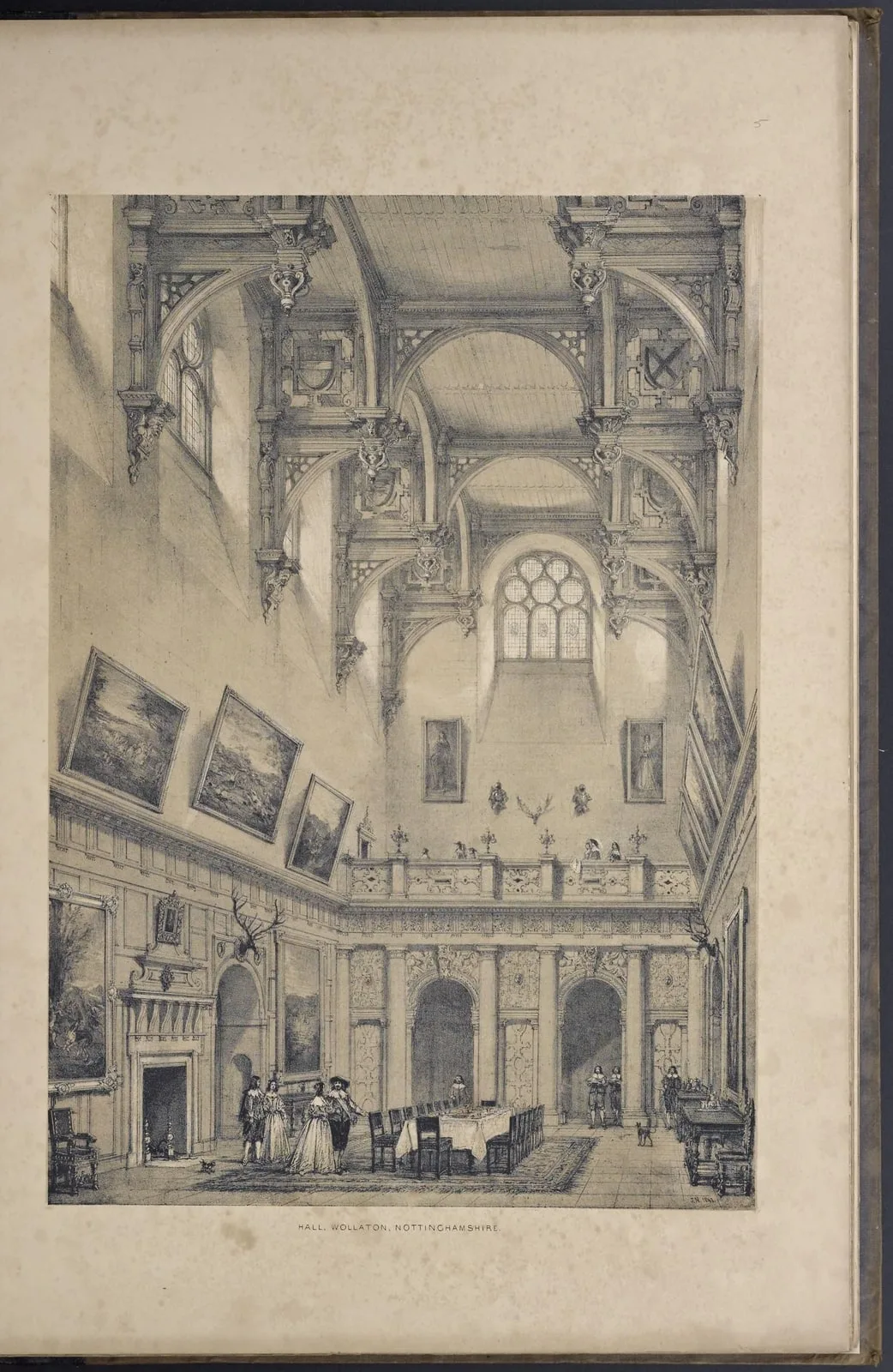 Great hall (The Mansions of England in the Olden Time, leaf 20)