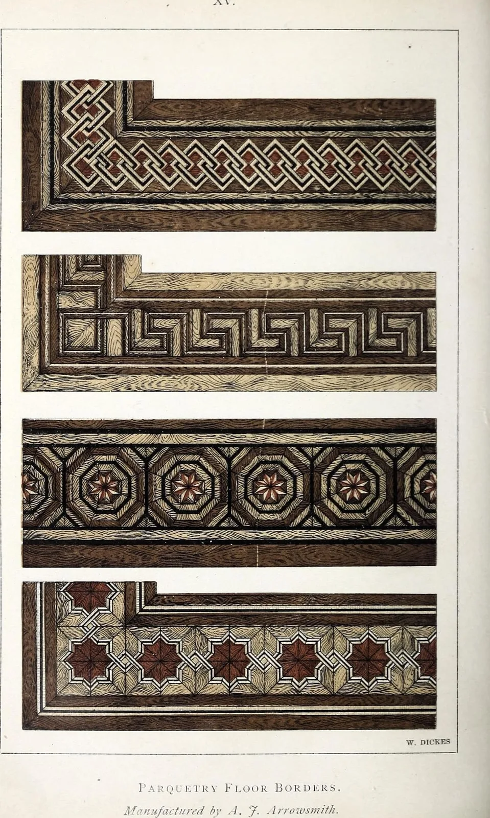 Parquetry Floor Borders (Hints on Household Taste in Furniture, Upholstery, and Other Details, leaf 150)