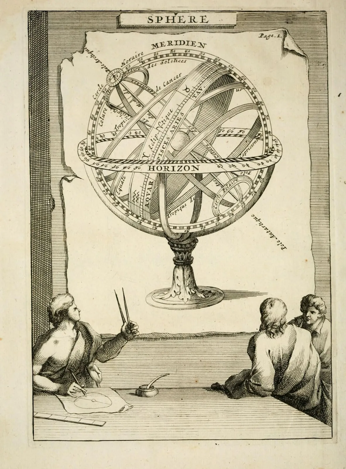 Sphère (L'Usage des globes célestes et terrestres, et des sphères, leaf 18)