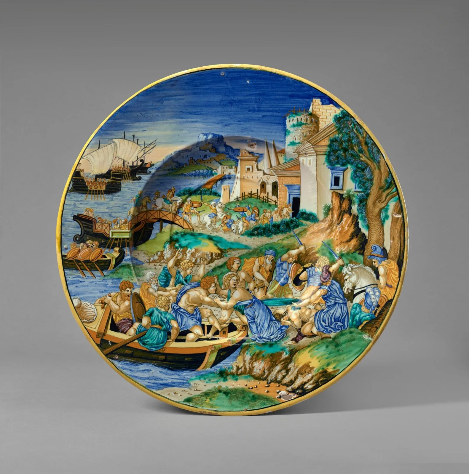 Plate with the Abduction of Helen