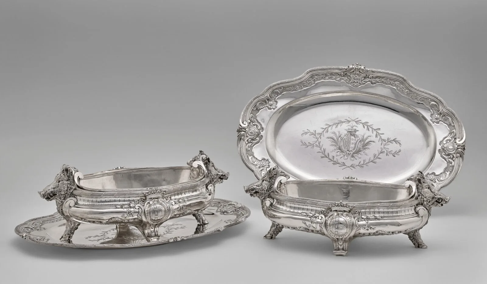 Pair of Tureens, Liners, and Stands