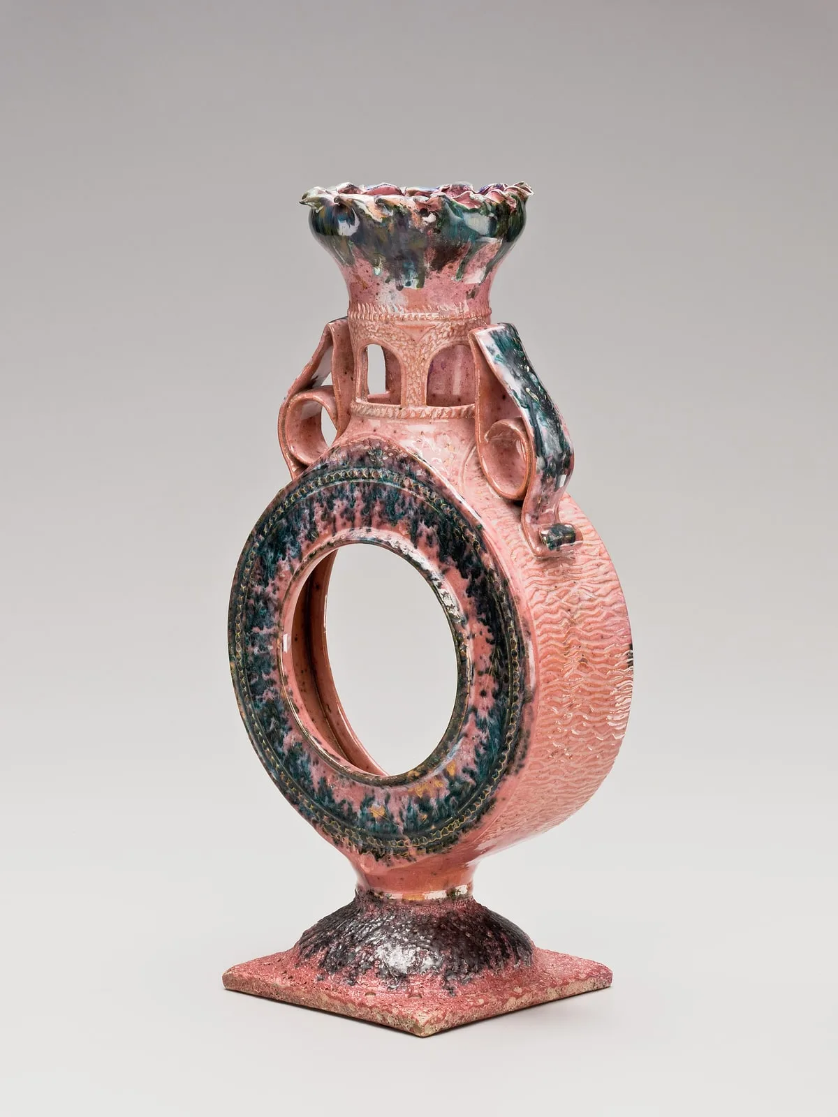 Clock case and vase