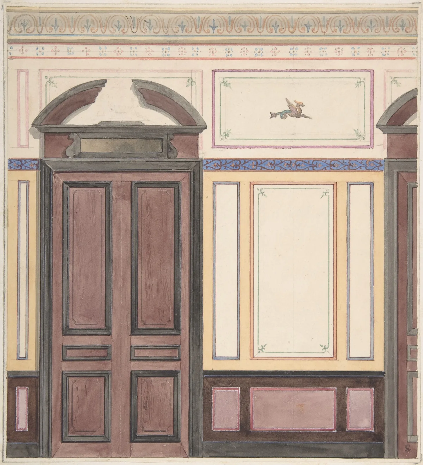 Design for Wall Paneling, Deepdene, Dorking, Surrey