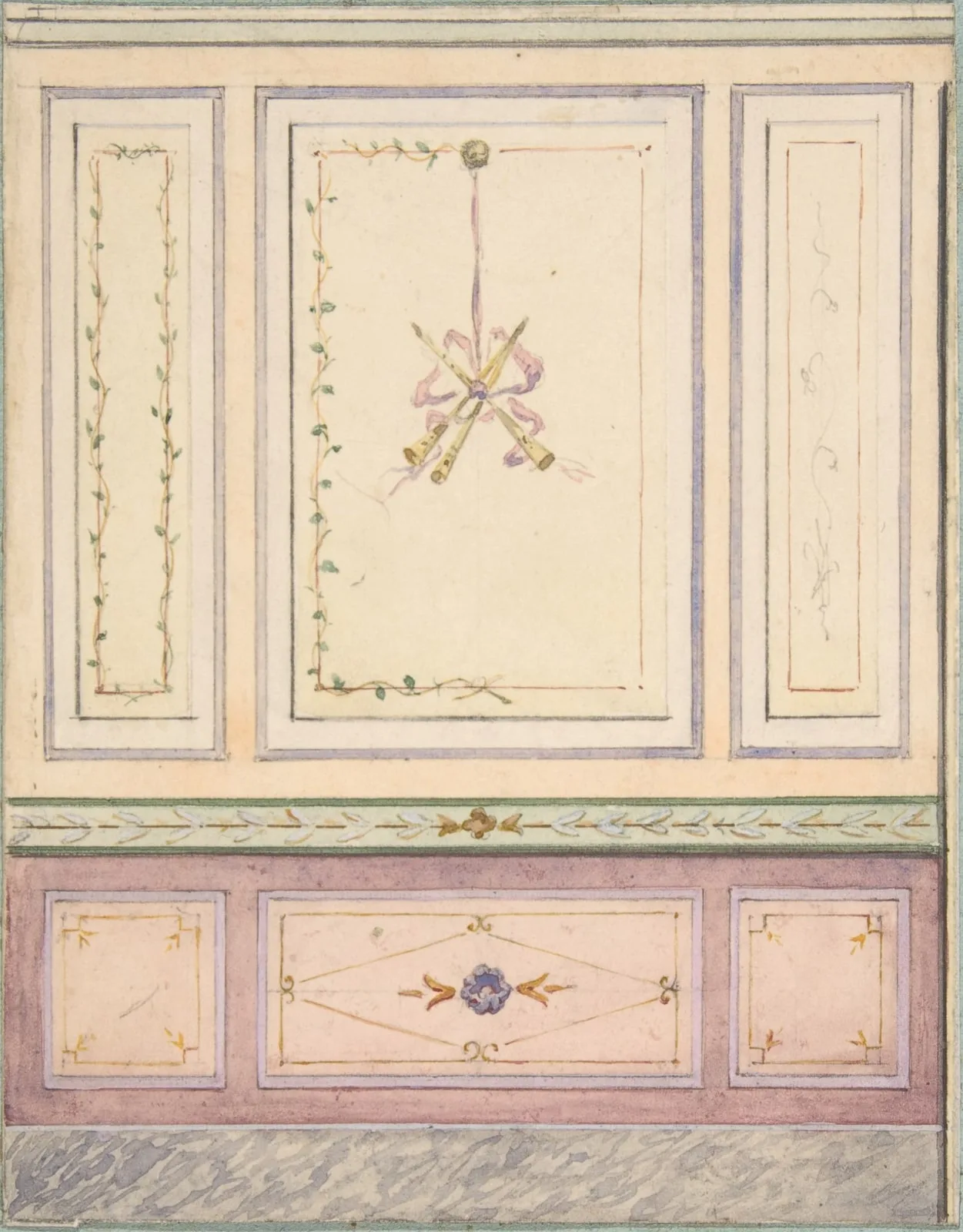 Pompeiian Design for Paneling