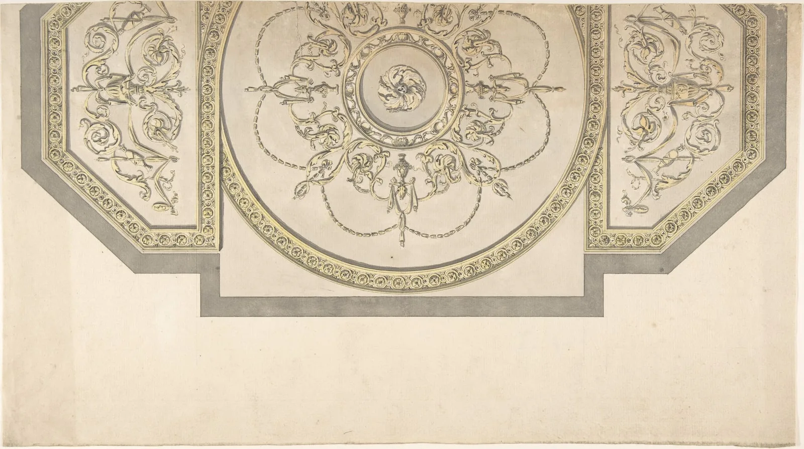 Design for the Gallery ceiling, Richmond House, Whitehall, London