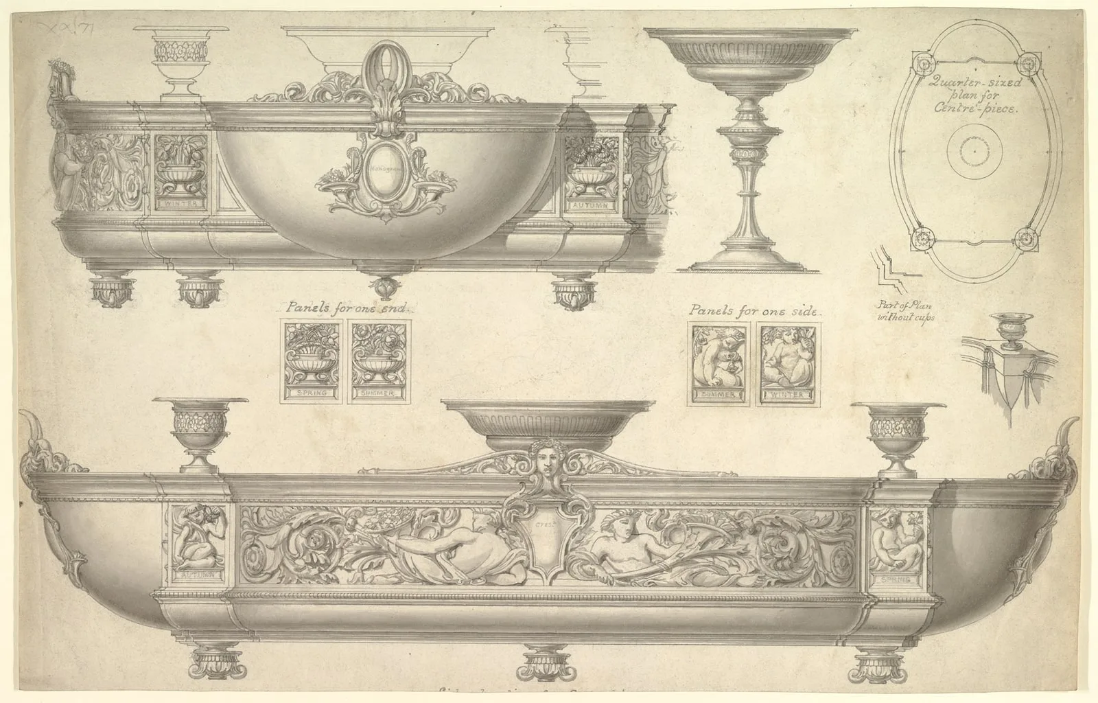 Design for a Silver Centerpiece