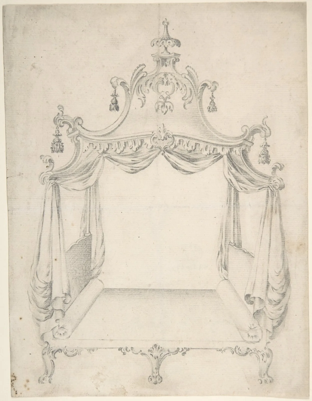 Design for a Four-poster Bed with Hangings