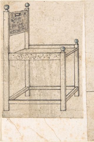 Perspectival Drawing of an Armchair