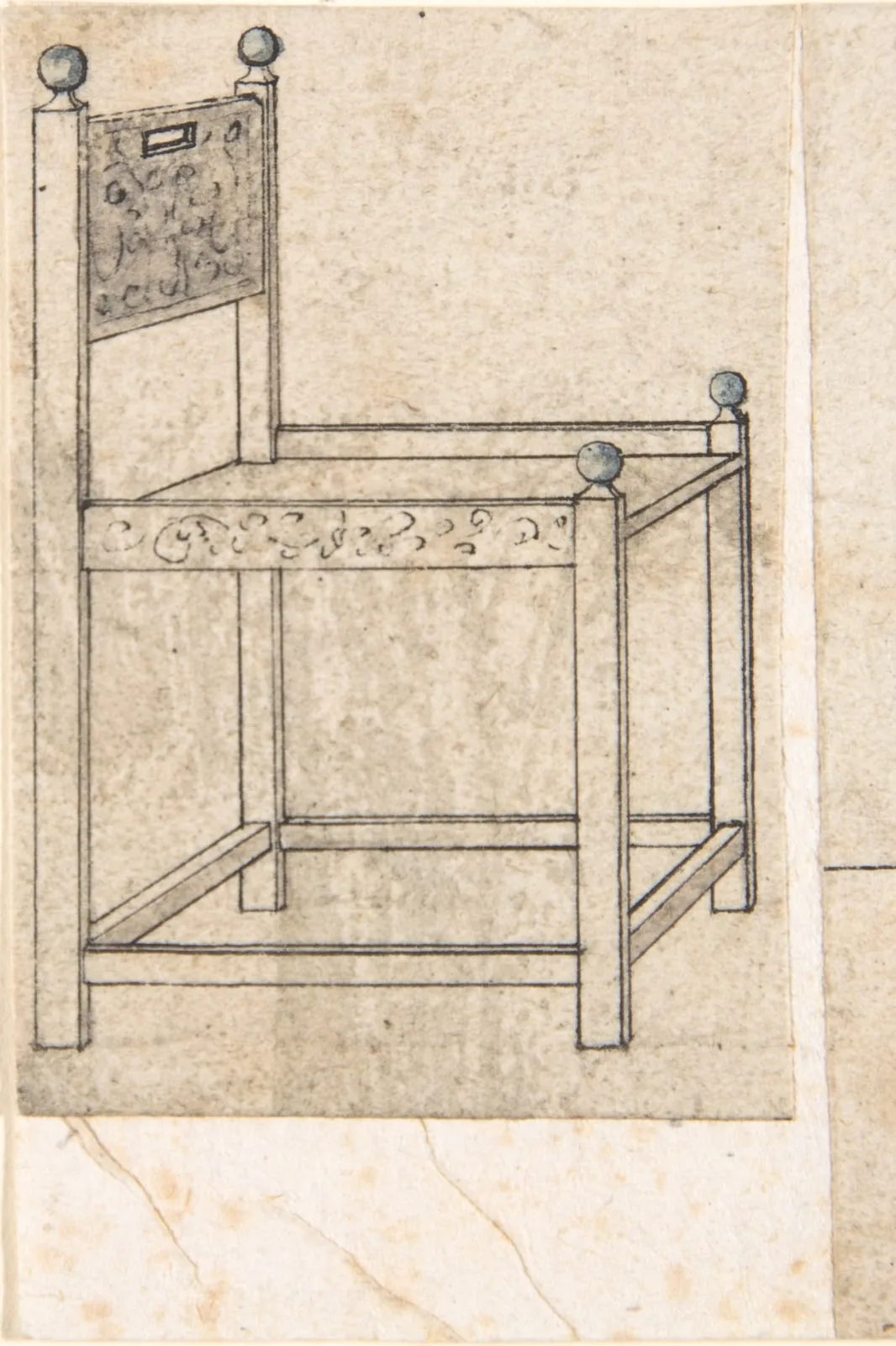 Perspectival Drawing of an Armchair