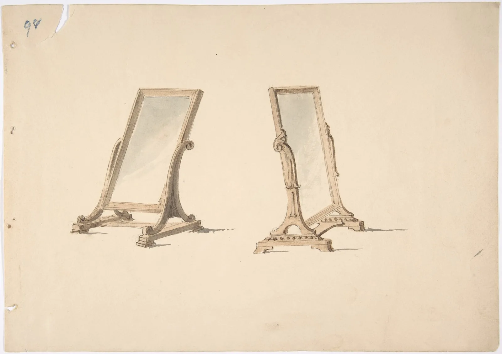 Design for Two Plain Tabletop Mirrors