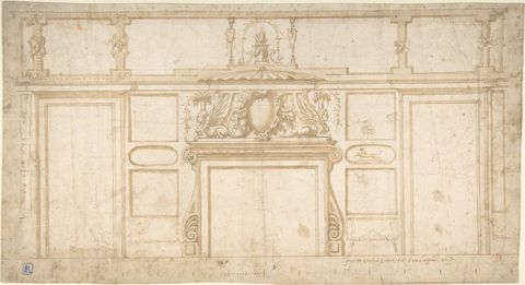 Project for Interior Wall with Fireplace