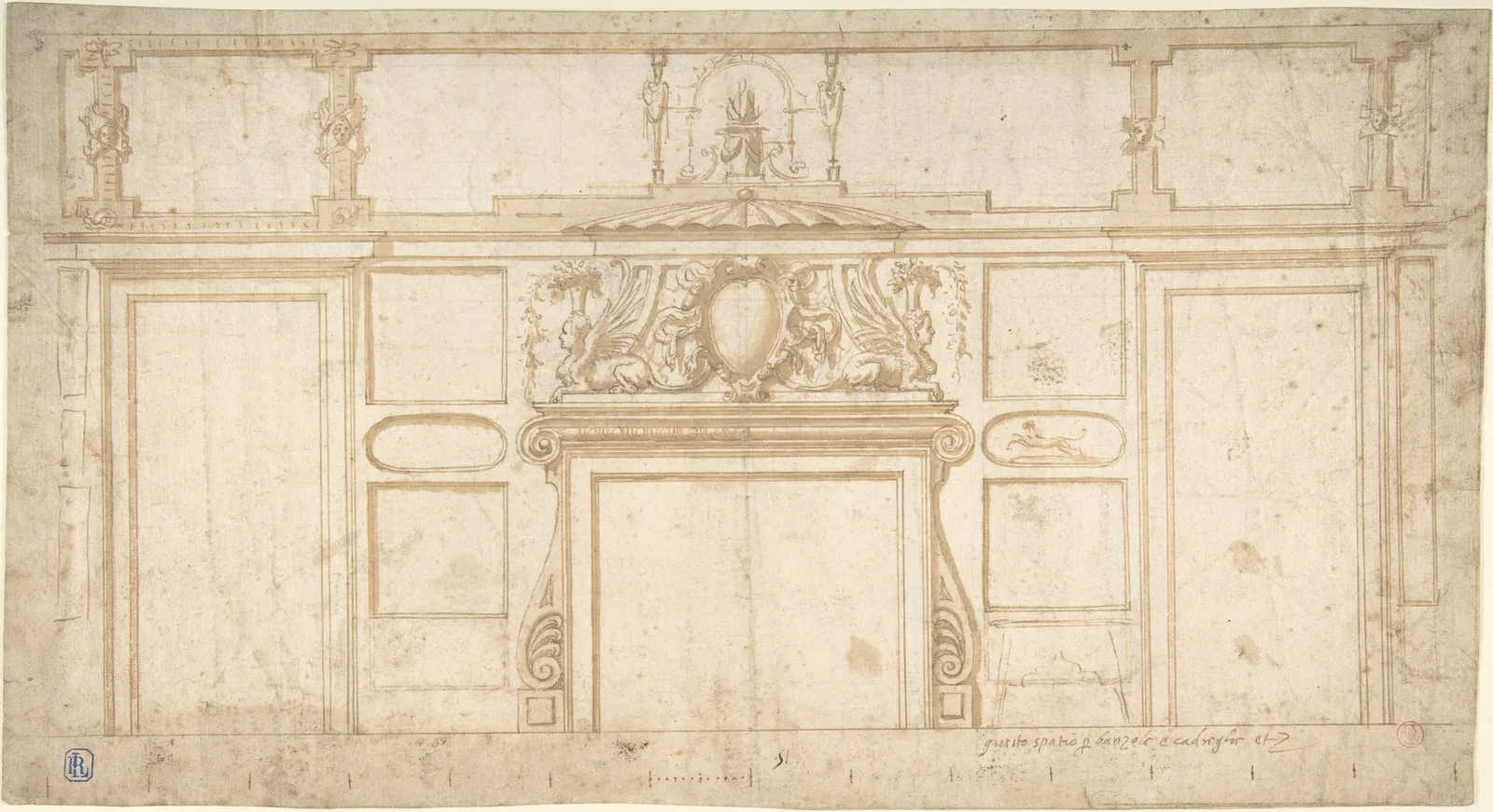 Project for Interior Wall with Fireplace