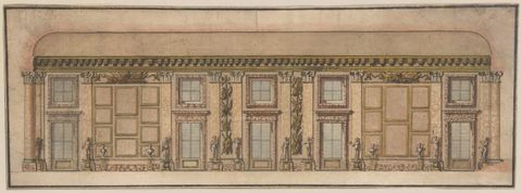 Elevation of the Gallery in the Palazzo Doria-Pamphilj, Rome