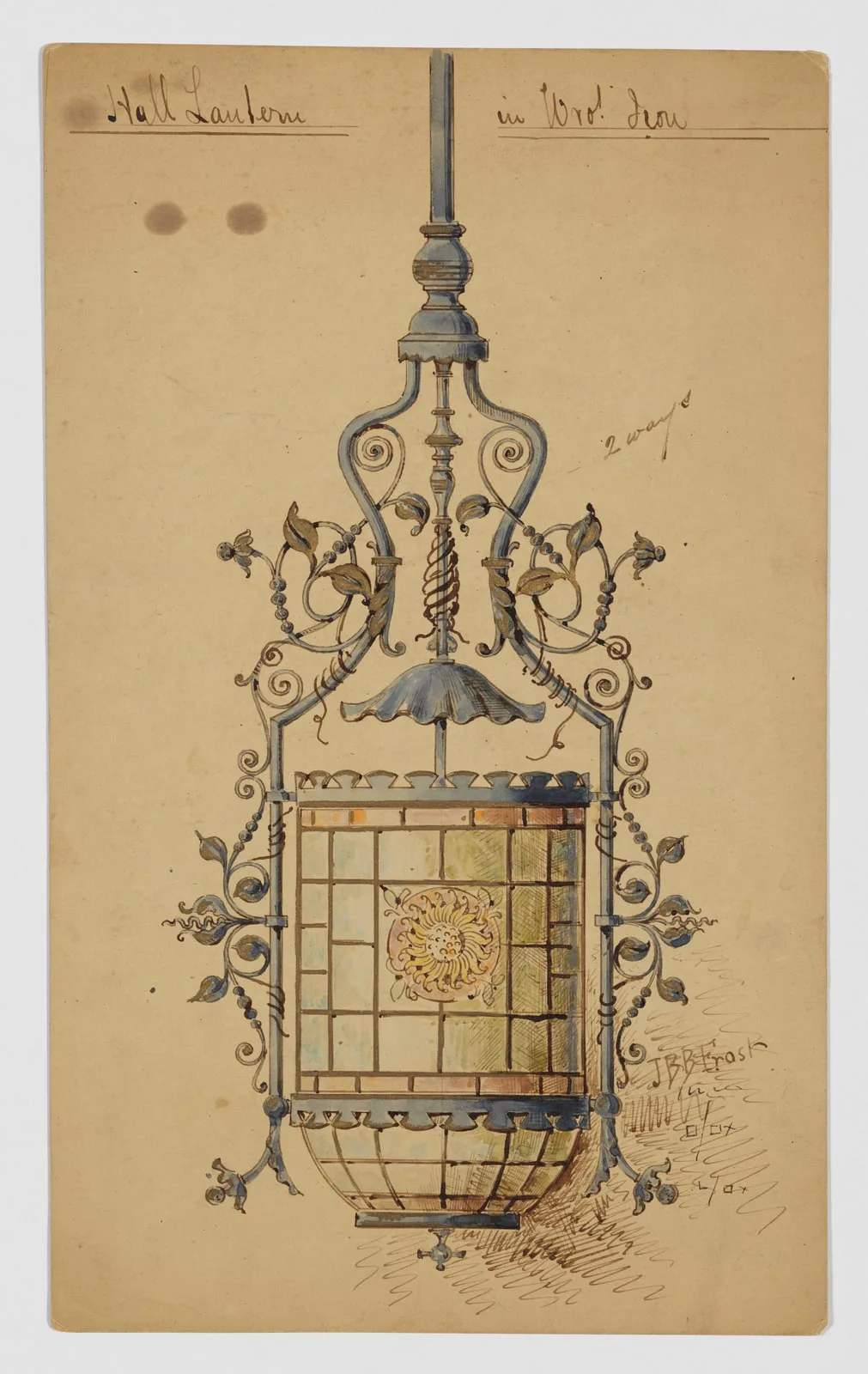 Wrought Iron Hall Lantern Design