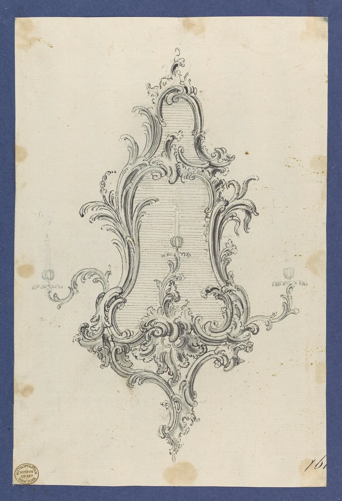 Mirror with Sconces, in Chippendale Drawings, Vol. I