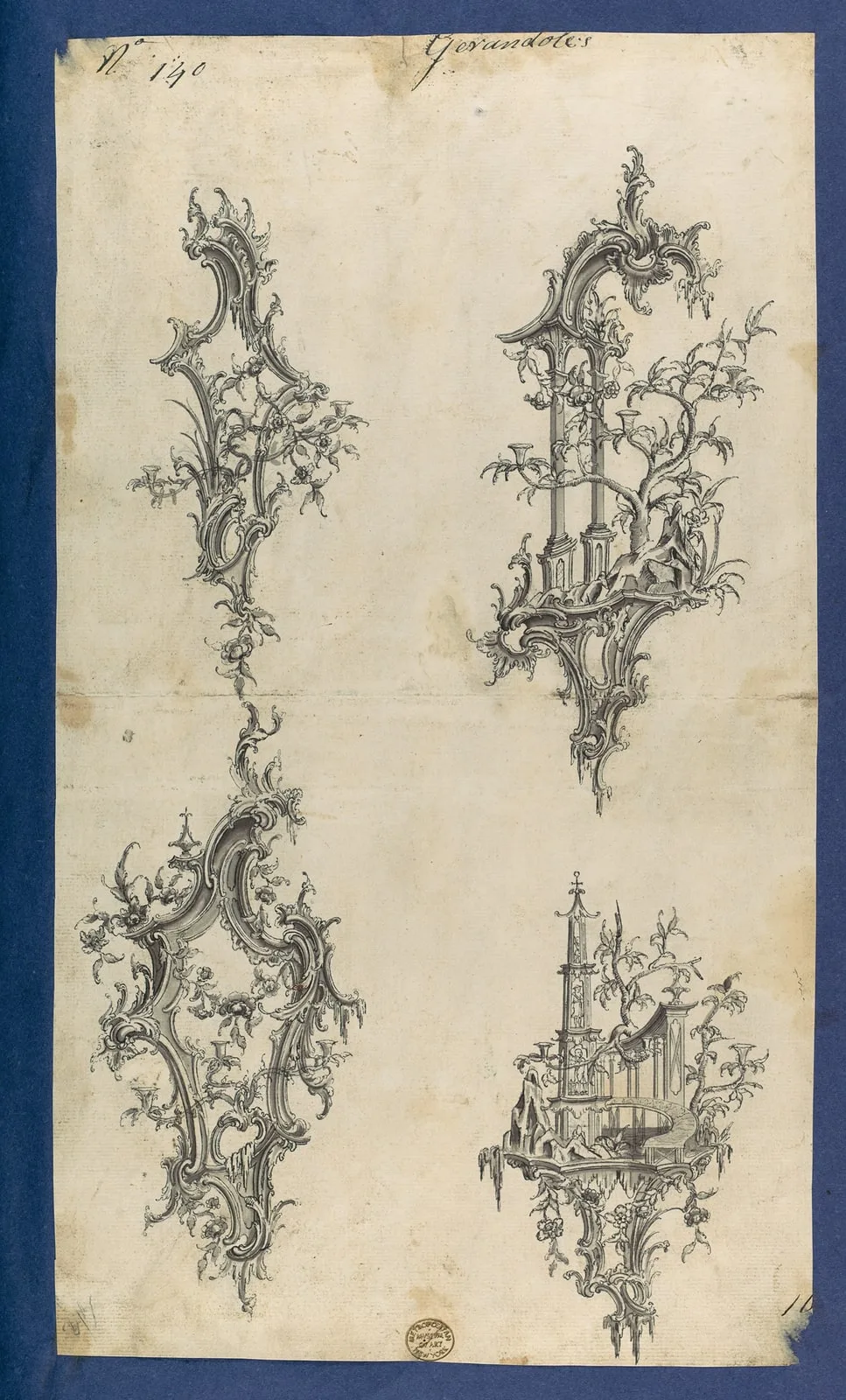 Girandoles, in Chippendale Drawings, Vol. I