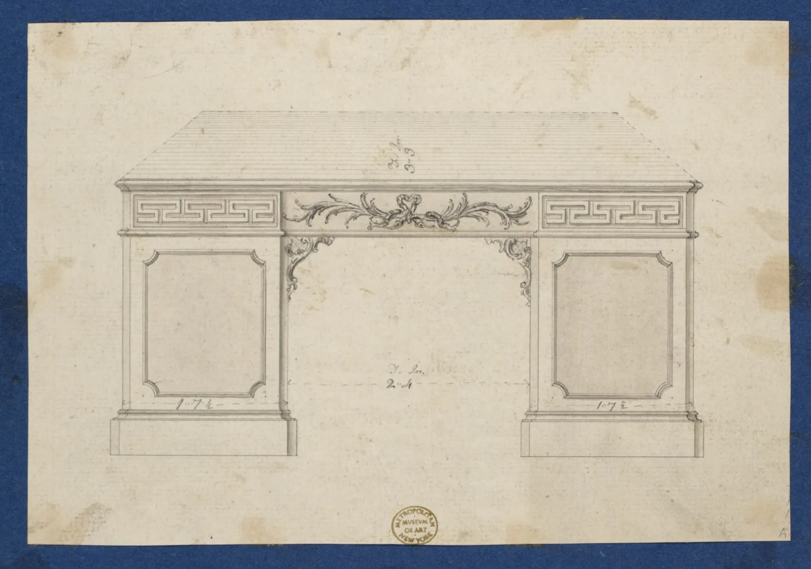 Library Table, from Chippendale Drawings, Vol. II