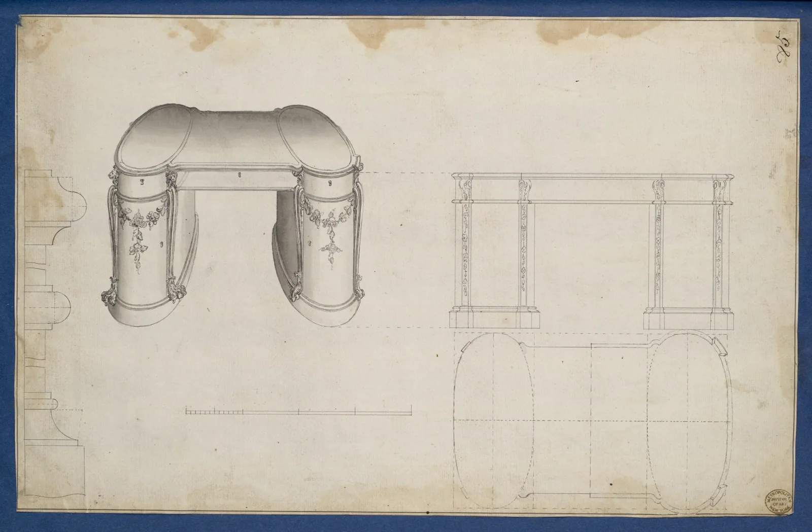 Library Table, from Chippendale Drawings, Vol. II
