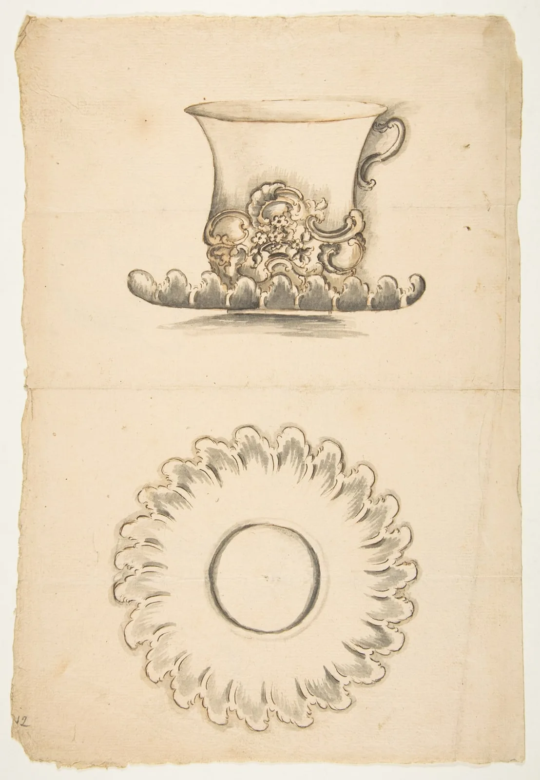 Design for a cup and saucer