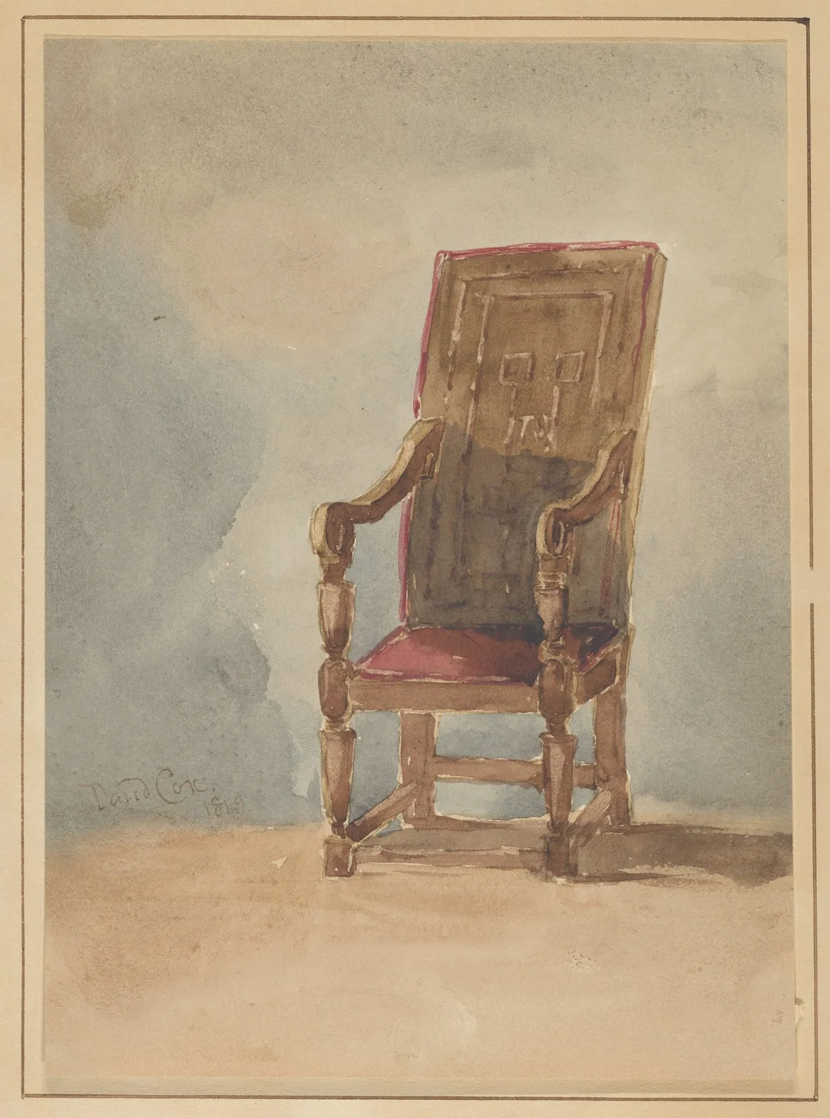 Study of an antique armchair