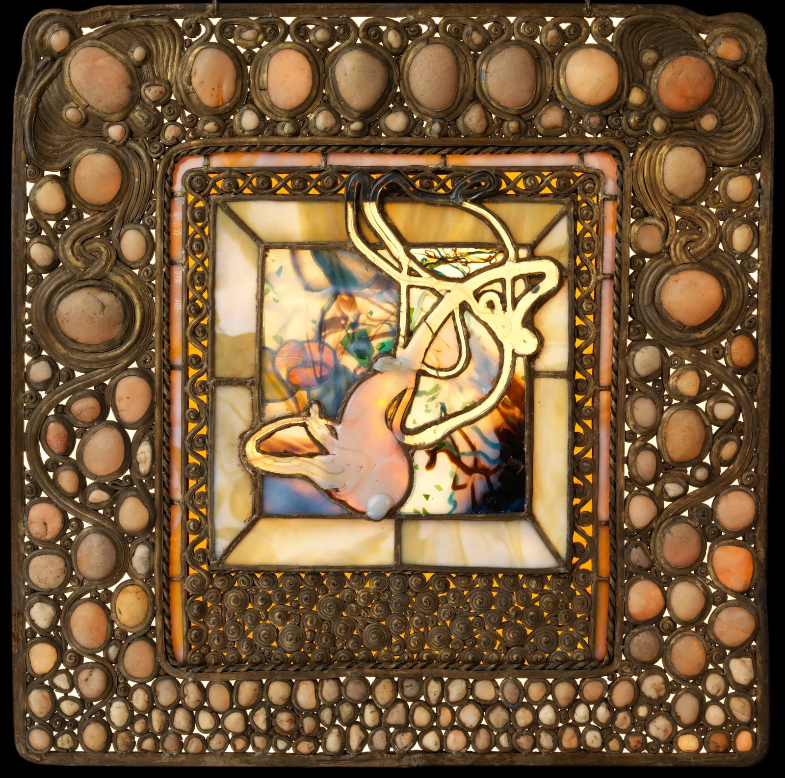 Squash Window with Pebbles
