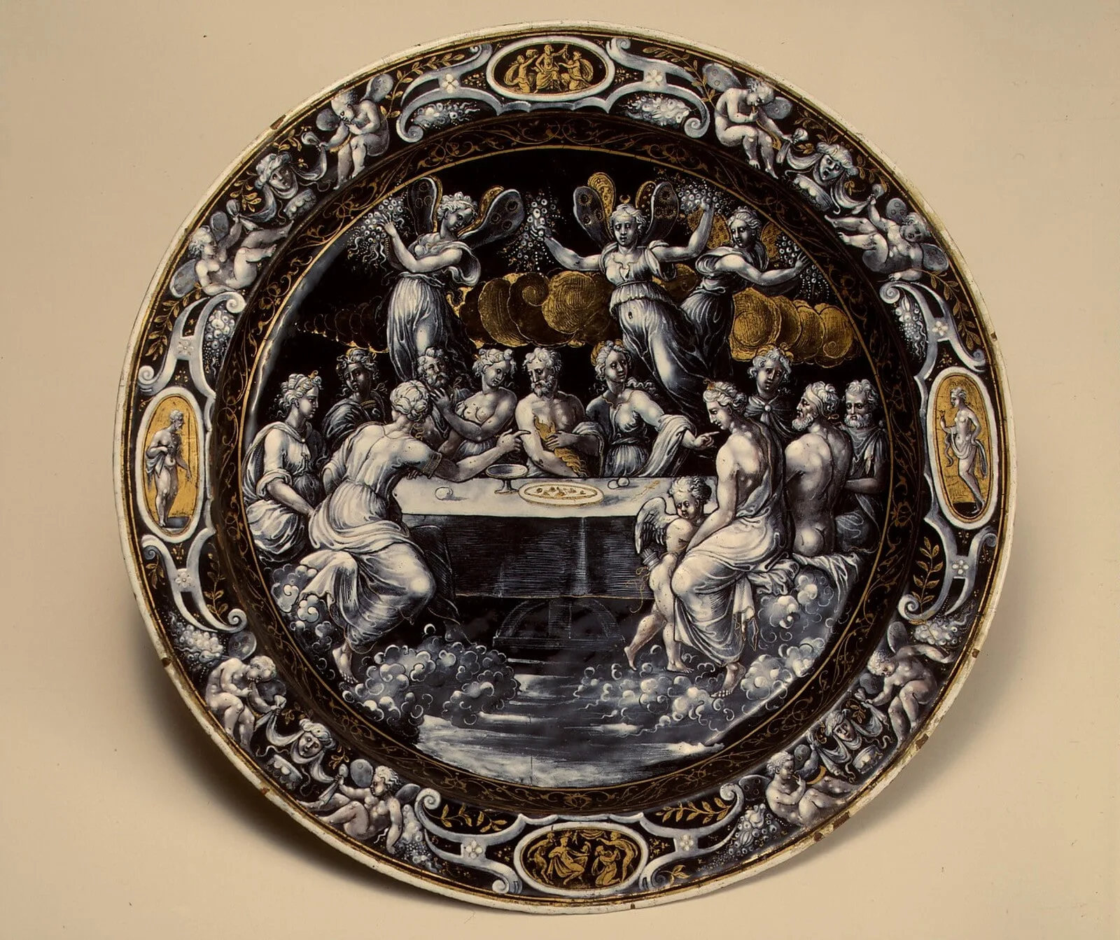 Round Dish with the Wedding Feast of Cupid and Psyche