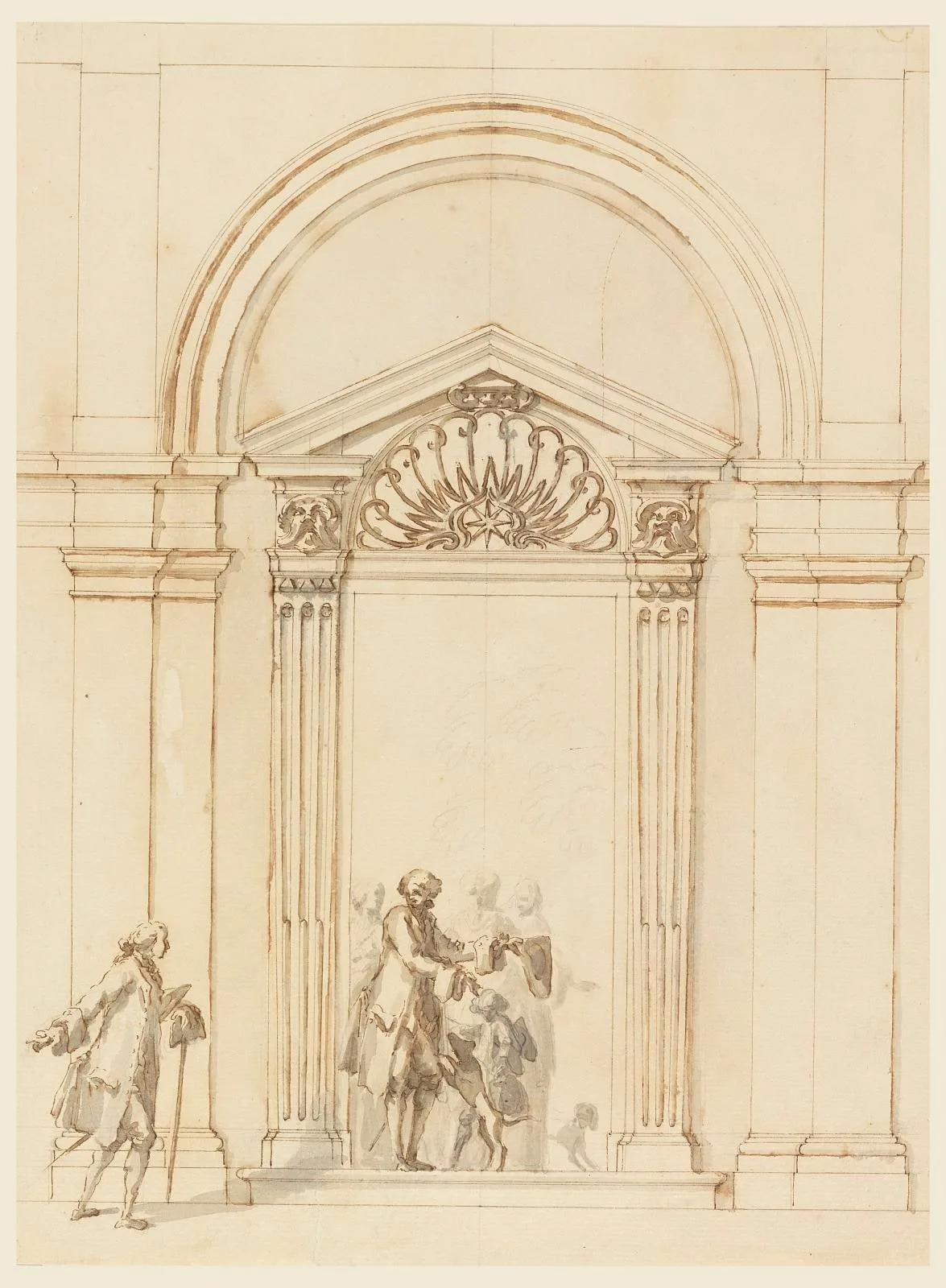 Doorway, Loggia, Ground Floor, Villa Albani, Rome, Italy