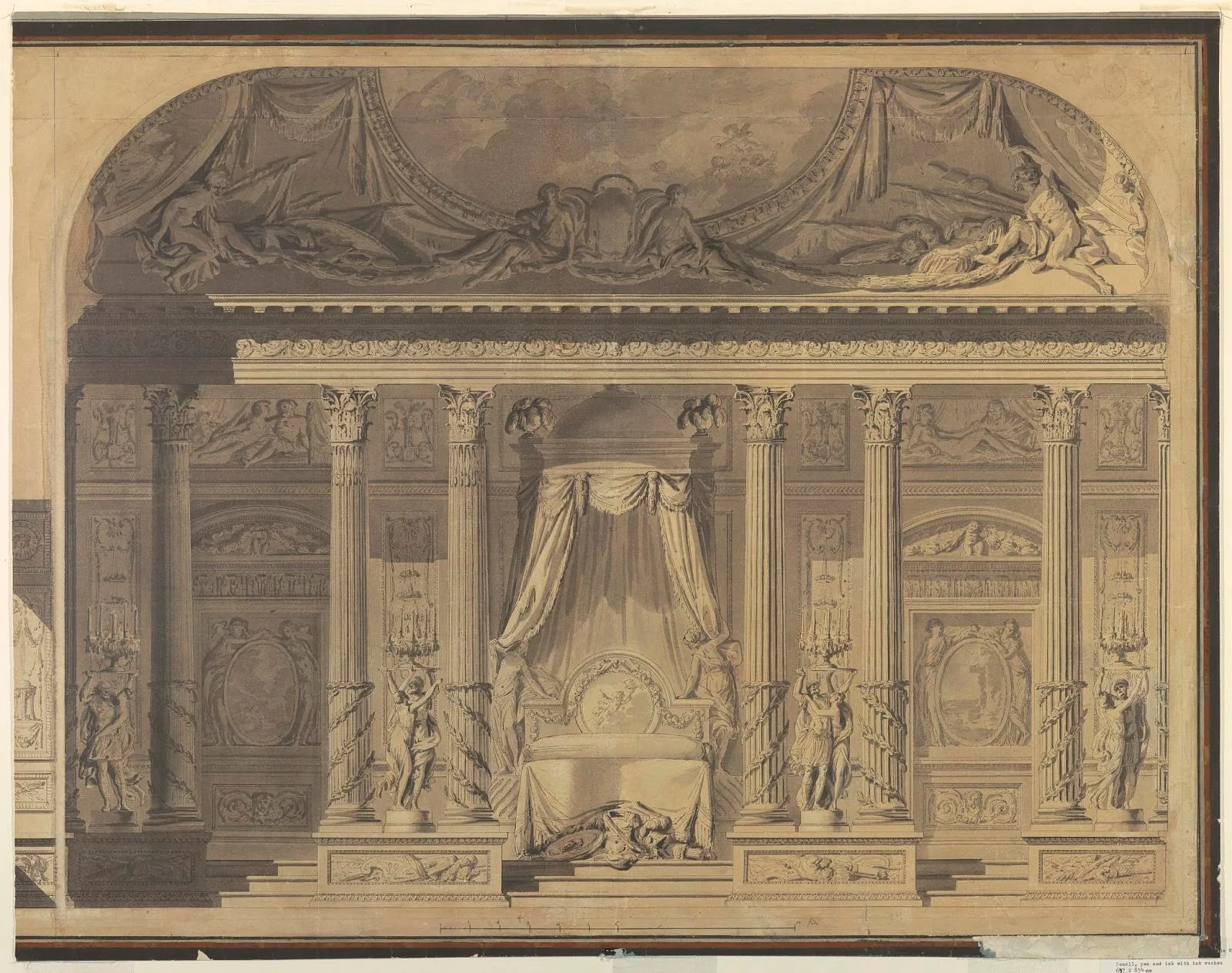 Design for a Bedroom, Hotel de Mailly-Nesle, Paris