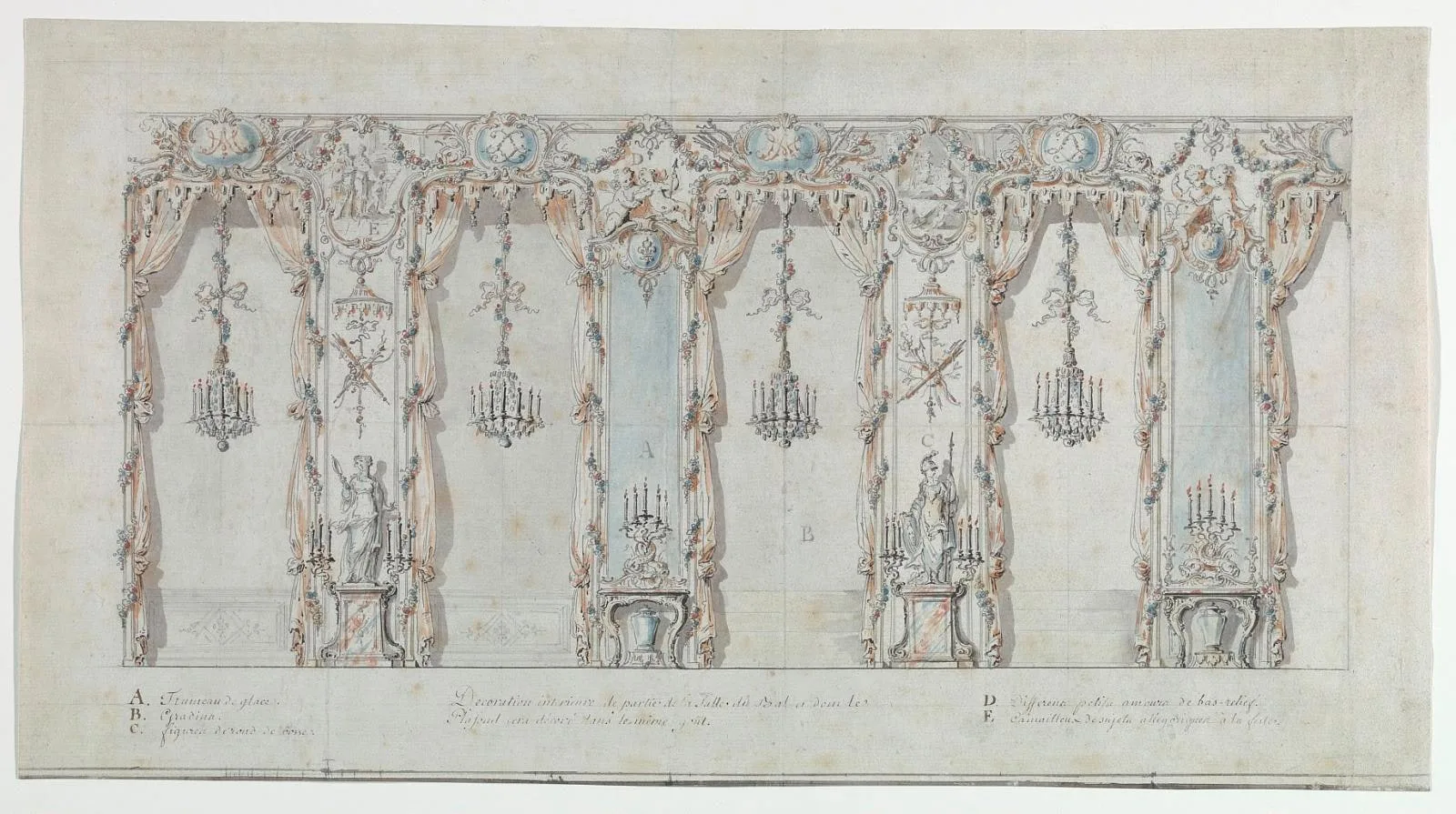 Design for a wall of a ballroom