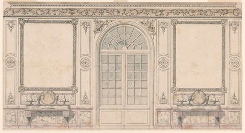 Elevation of a dining room wall
