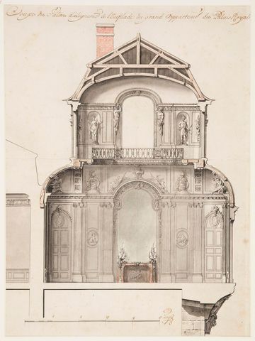 Preliminary Design for the Salon d'Angle at the Palais Royal, Paris, France