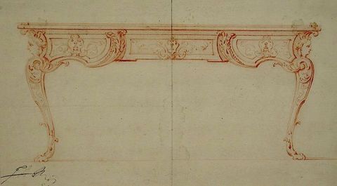 Elevation of a Writing Desk [Bureau Plat]