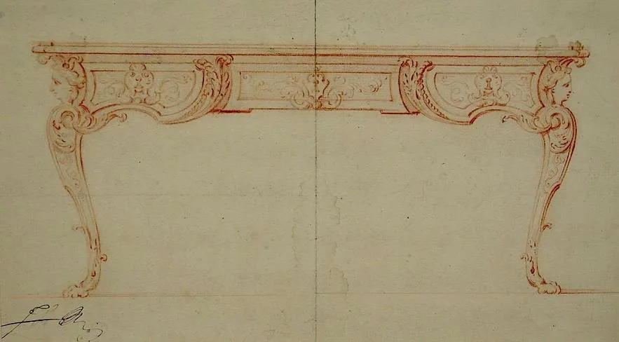Elevation of a Writing Desk [Bureau Plat]