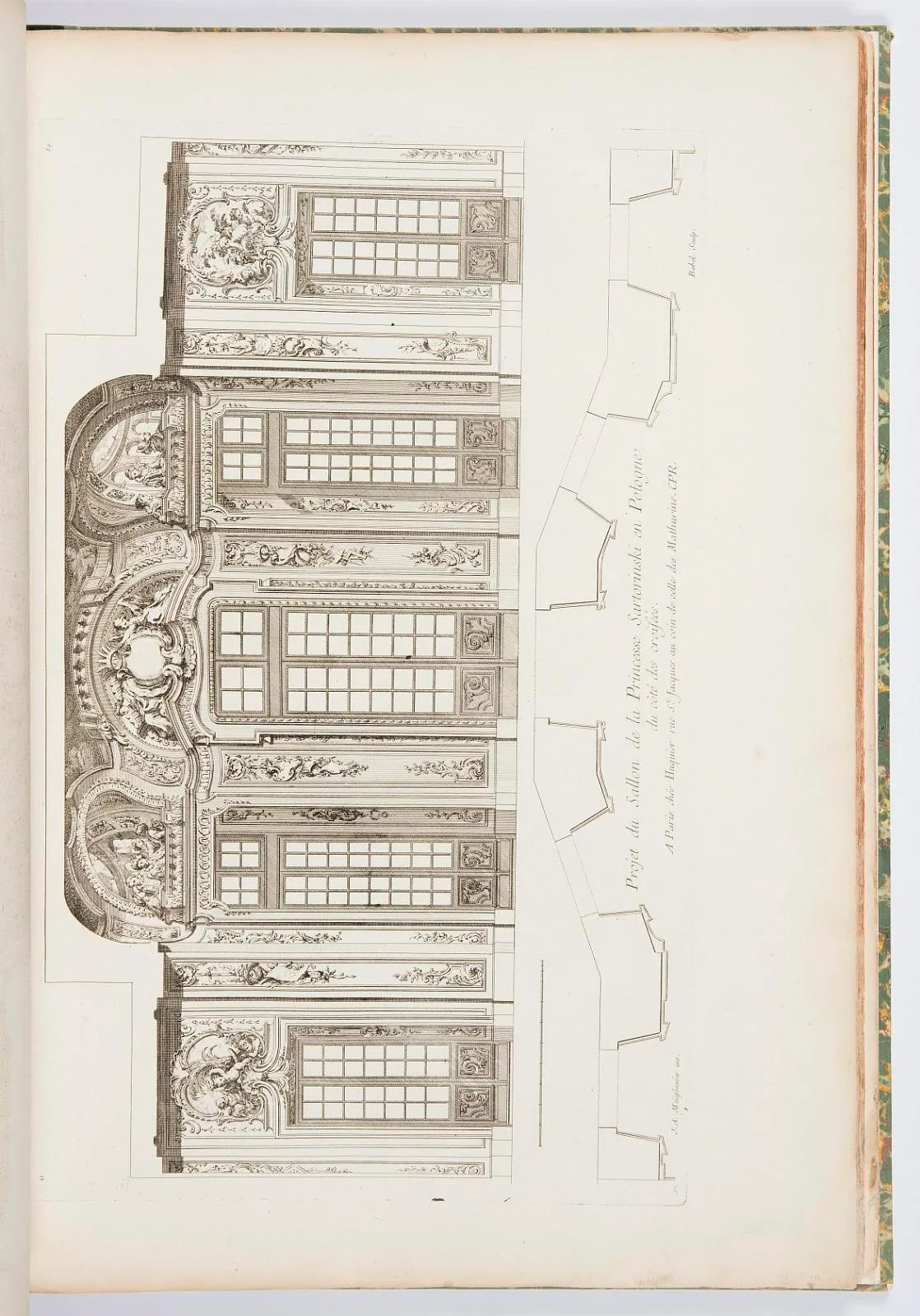Projet du Sallon de la Princesse Sartorinski en Pologne (Project for the Salon of the Princess Czartoryski in Poland), plate 84, from Oeuvres de Juste-Aurèle Meissonnier (Works by Juste-Aurèle Meissonnier)