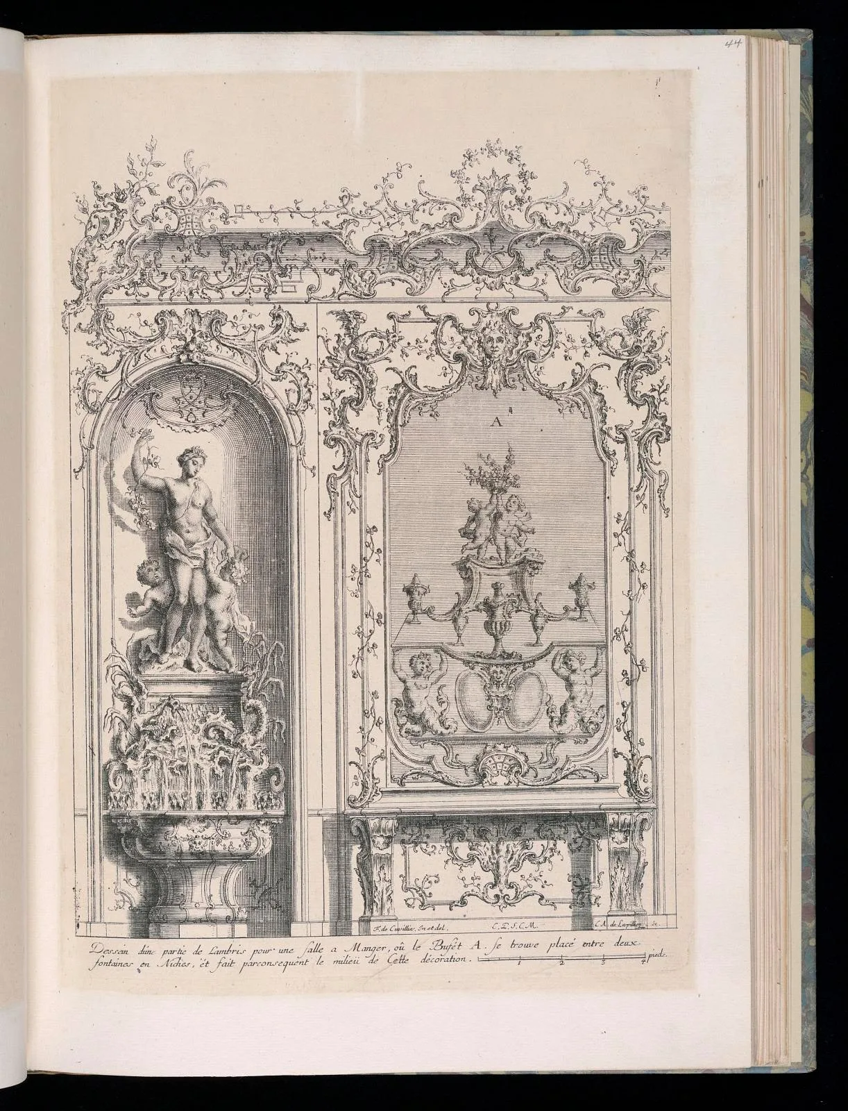 Wall with Fountain and Buffet