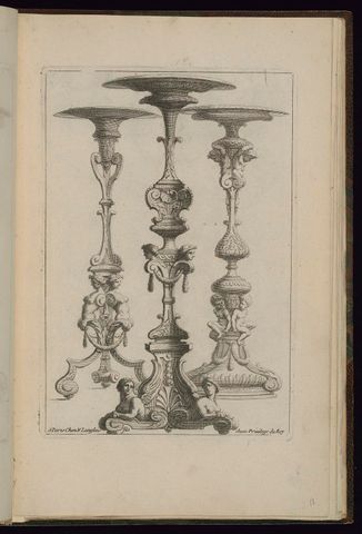 Three Gueridons (Candlestands) Designs
