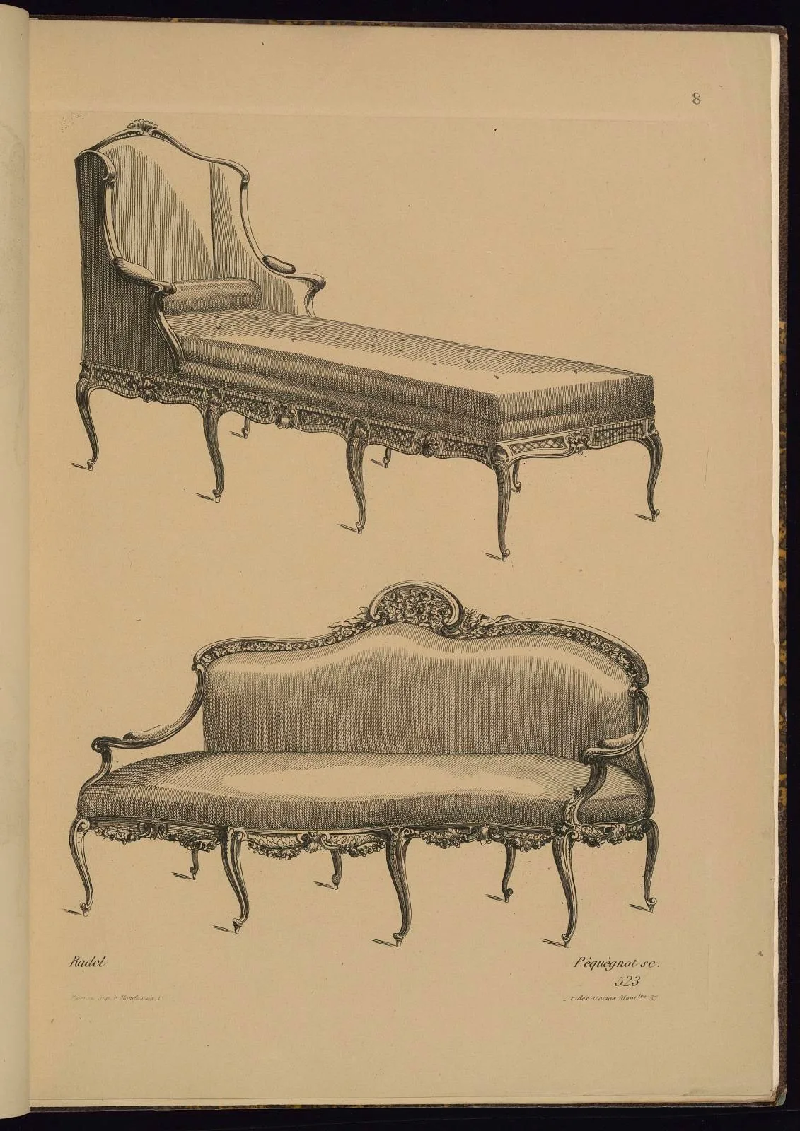 Design for a Chaise Longue and a Sofa