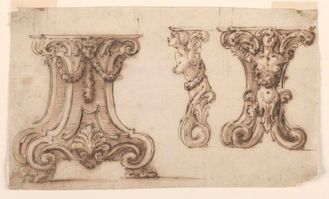 Projects for a pedestal and a console