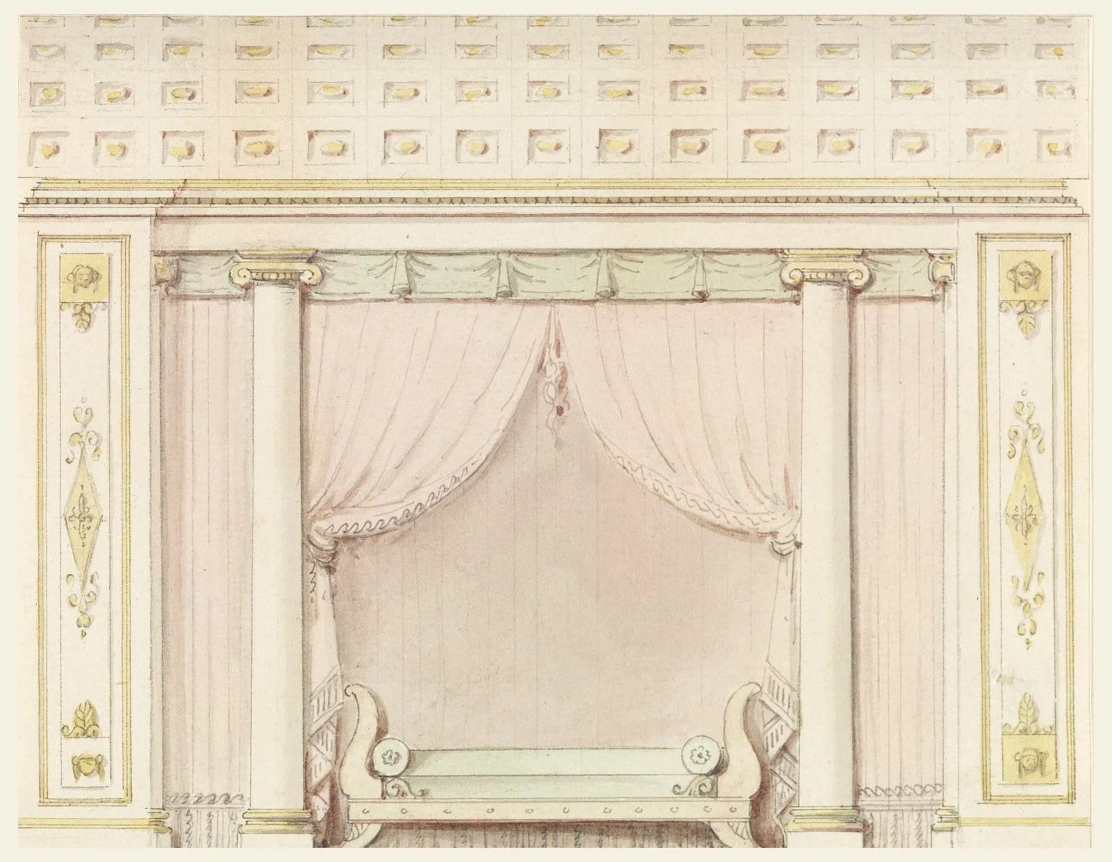 Elevation of a Bedroom Wall