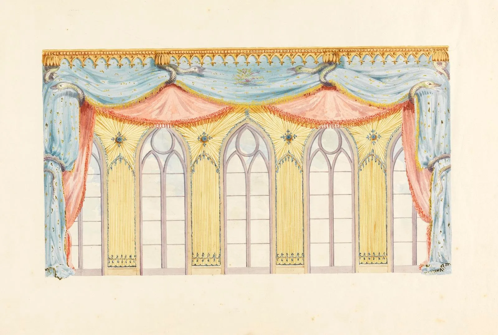 Window Decoration, Probably for the East Wall of the Music Room, Royal Pavilion, Brighton