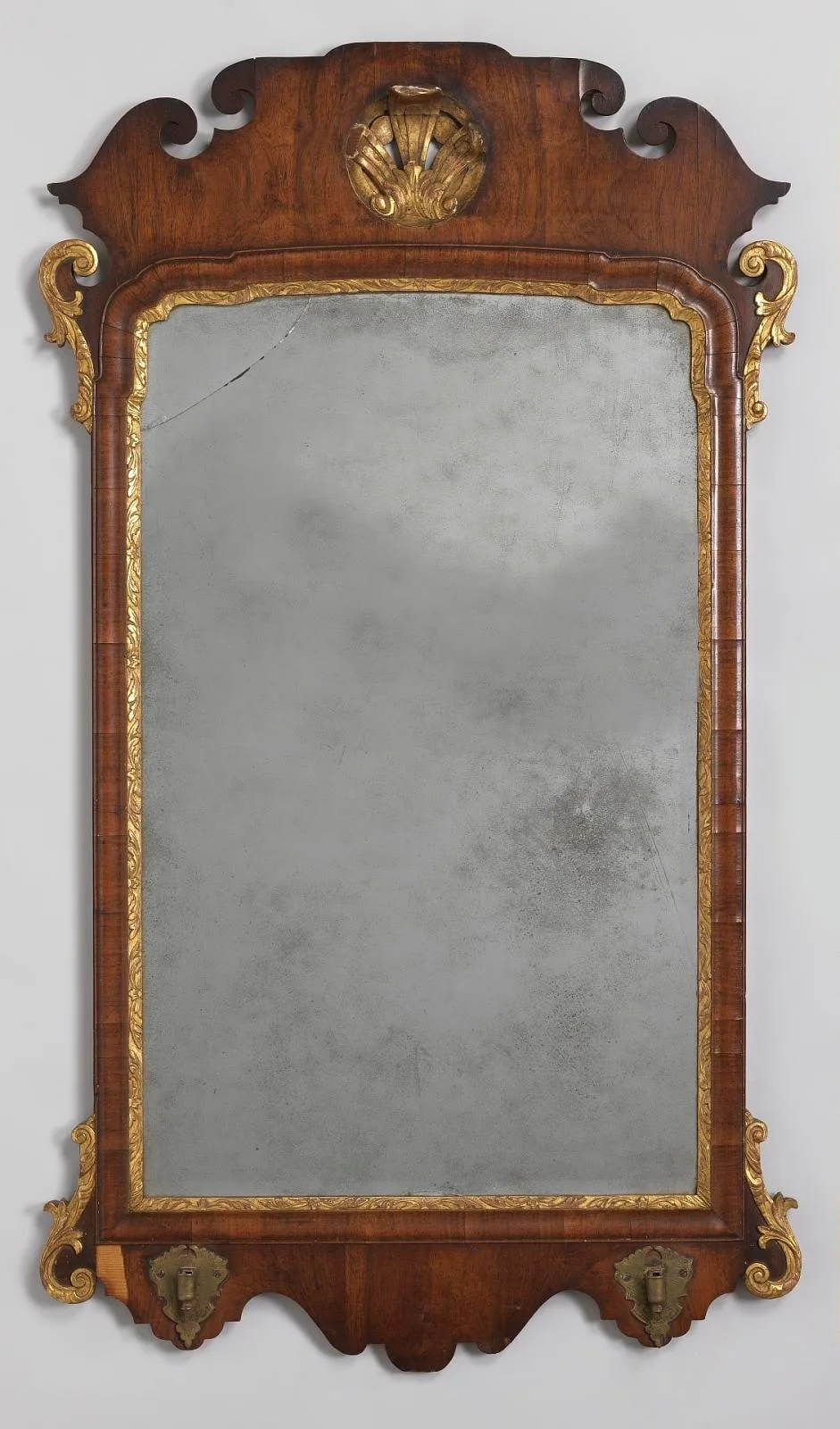 Mirror with candle brackets