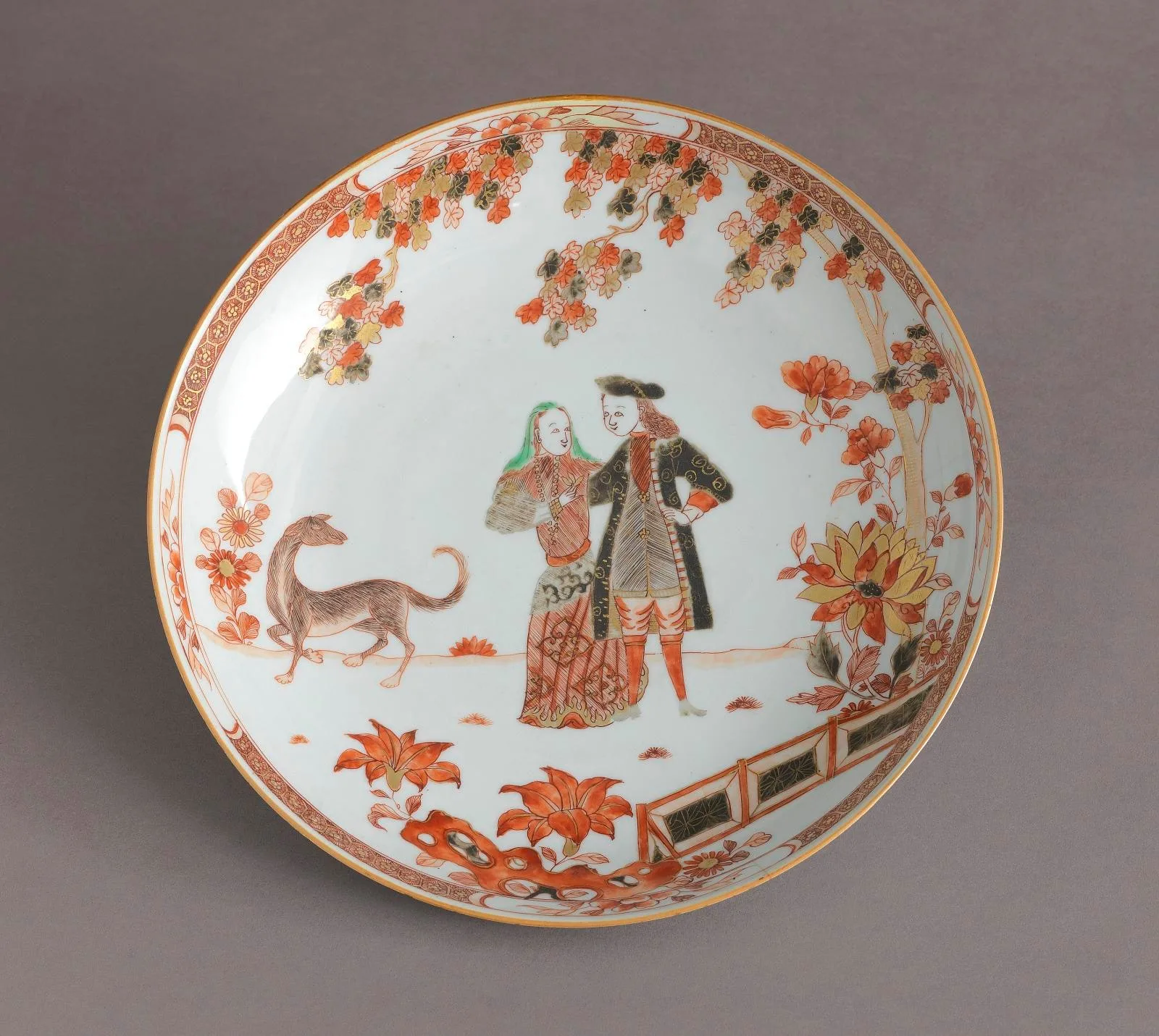 Plate Depicting Hendrik Durven, Governor General of the Dutch East Indies (VOC), and His Wife
